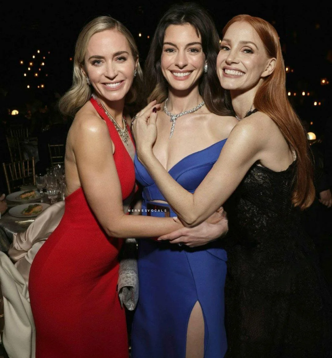 Emily Blunt, Anne Hathaway, Jessica Chastain. The Holy Trio. picture 1 of 1
