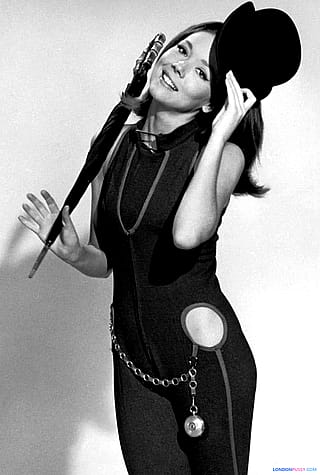 Diana Rigg as Emma Peel in 'The Avengers' (between 1965 and 1968).