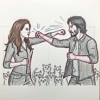 Kristen and Keanu'