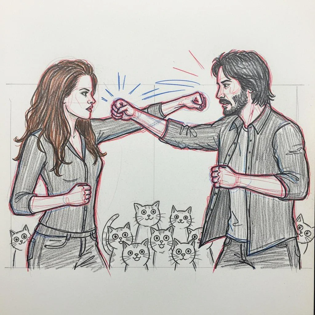 Kristen and Keanu picture 1 of 1