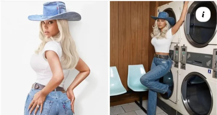 "Beyonce has better Jeans". Where was the outrage when Beyonce Knowles took photos and did commercials and ads in blue jeans clothes? picture 1 of 10