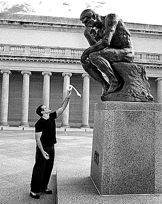 Robin Williams: Rodin statue @ Stanford'