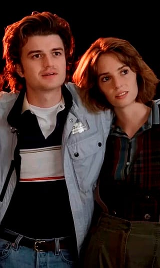 Joe Keery and Maya Hawke, behind the scenes of the 4th season of Stranger Things. I have a mad crush on them both, what a talented, beautiful and likable people!'