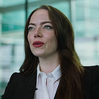 Emma stone for her new film “Bugonia”'