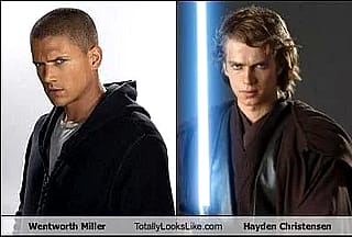 wentworth miller and hayden christensen look alike'
