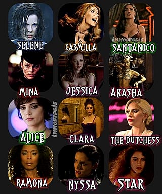 Powerful Women's from different movies'