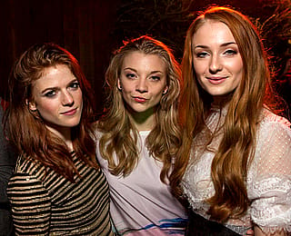 Rose Leslie, Natalie Dormer and Sophie Turner'