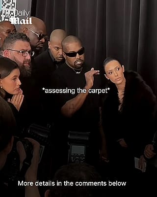 Lip reader reveals Kanye West's brusque command to red carpet staff moments before Bianca Censori stripped off in shocking Grammys stunt'